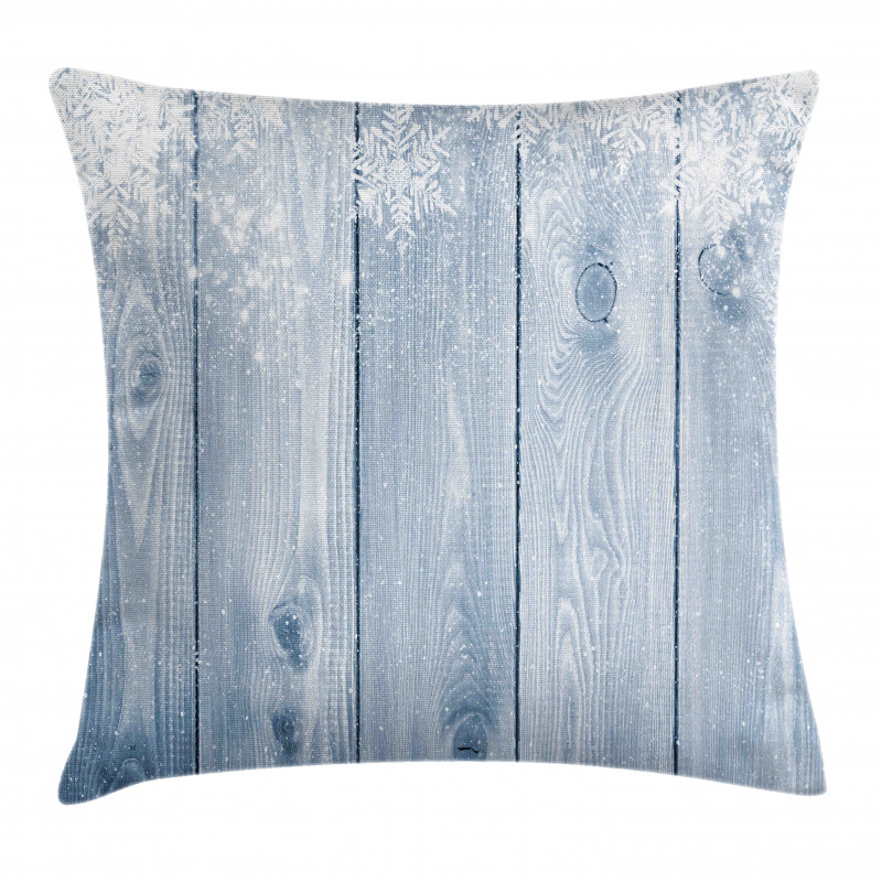 Snowflakes Rustic Retro Pillow Cover