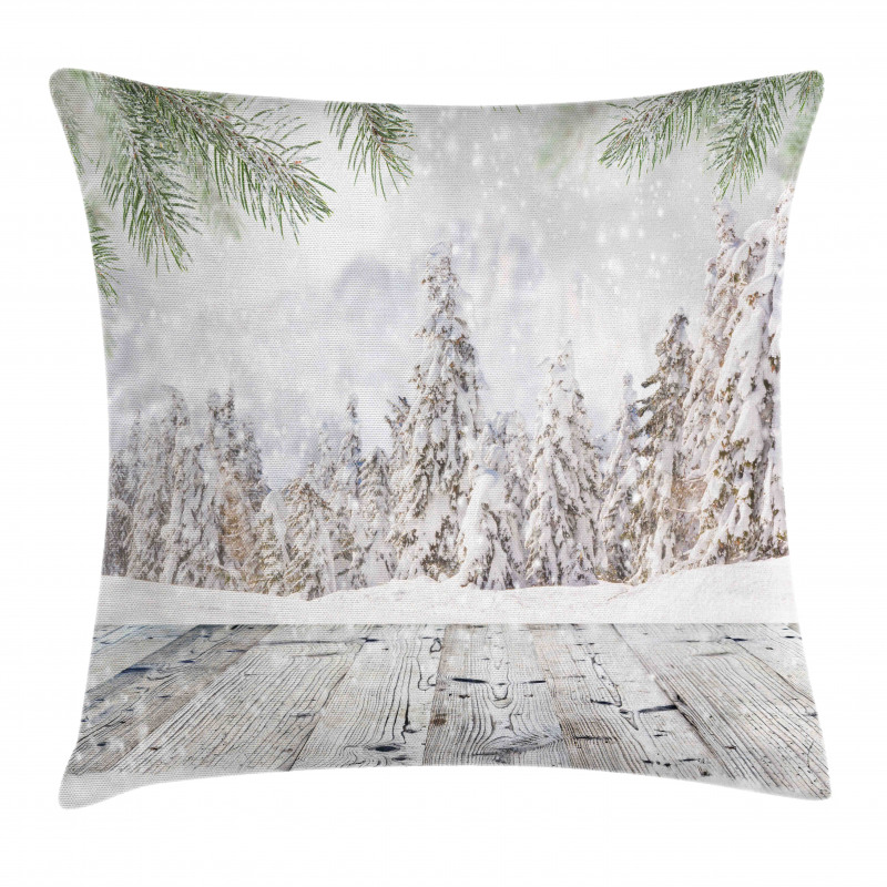 Wooden Surface Image Pillow Cover
