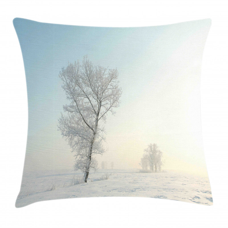 Frozen Tree Morning Sun Pillow Cover
