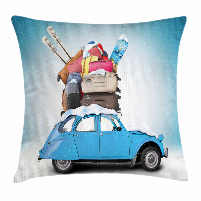 Traveling Theme Holiday Pillow Cover