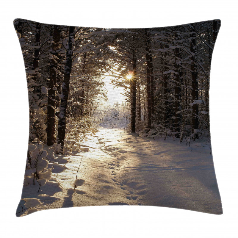 Christmas Snow Forest Pillow Cover