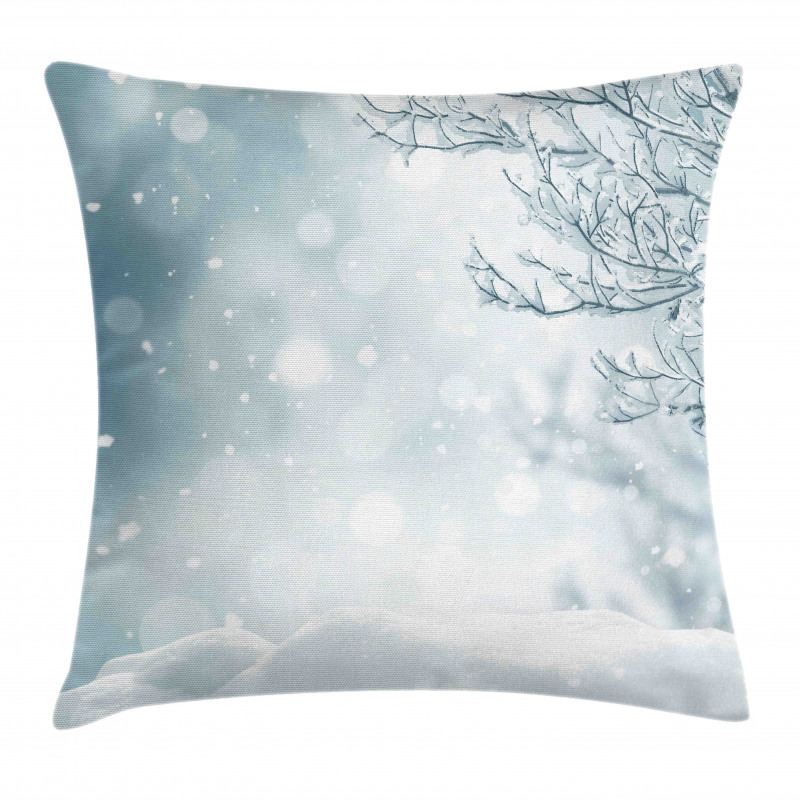 Christmas Time Tree Snow Pillow Cover