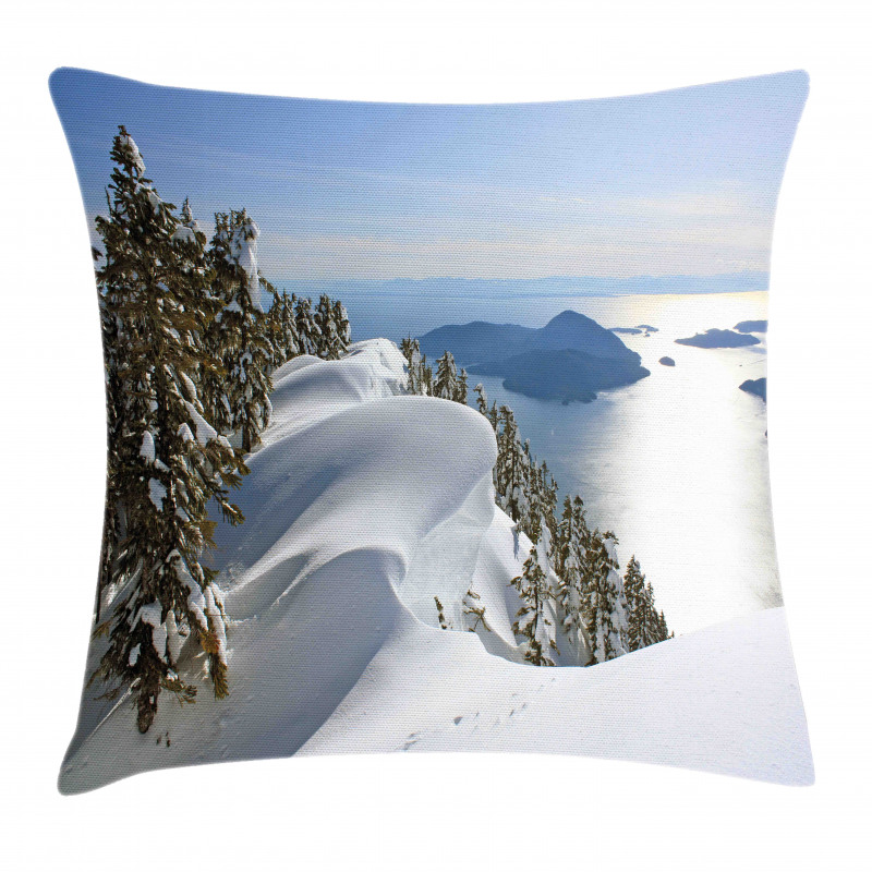 Pacific Ocean Mountains Pillow Cover