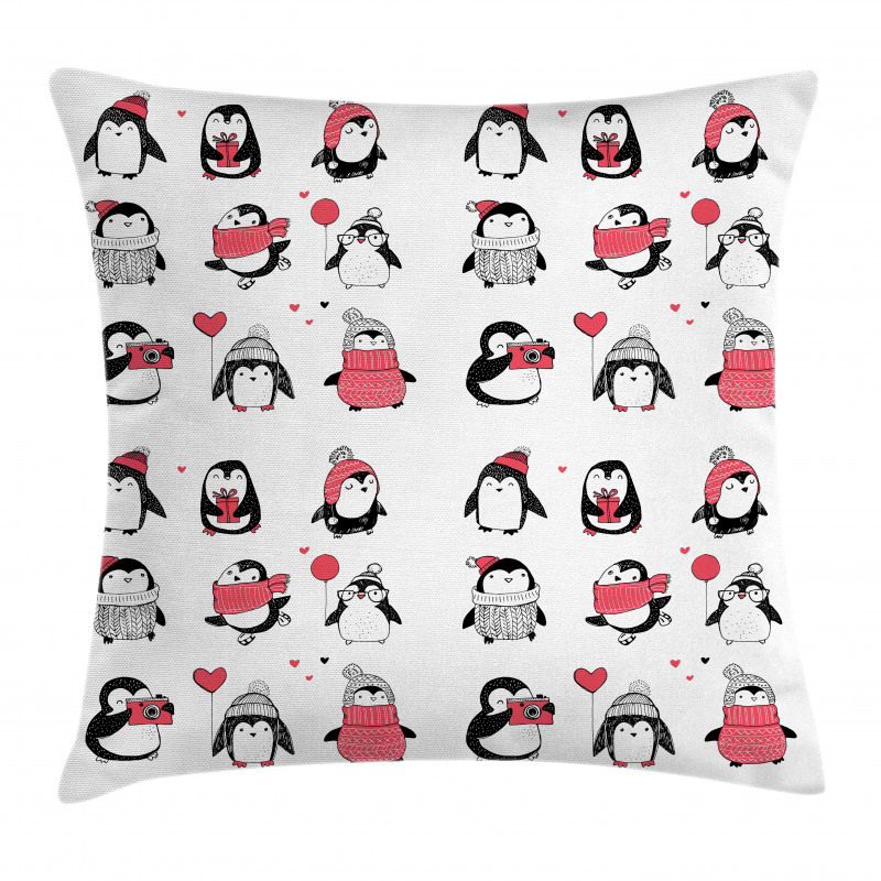 Penguins Merry Xmas Pillow Cover
