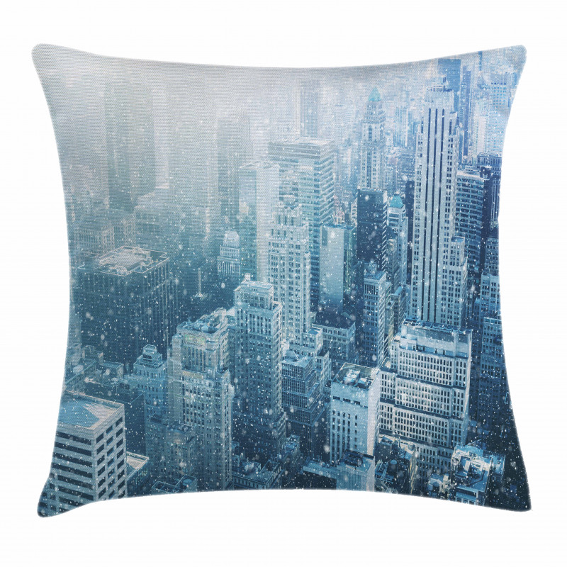 Snow in New York City Pillow Cover