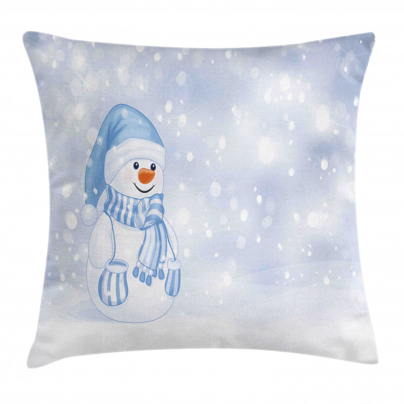 Toddler Snowman Cartoon Pillow Cover