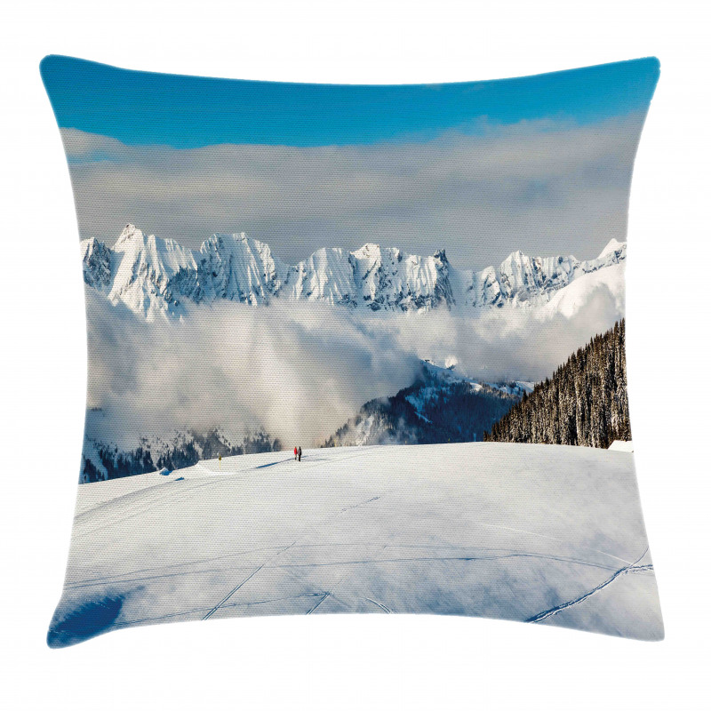 Panoramic Mountains Walk Pillow Cover