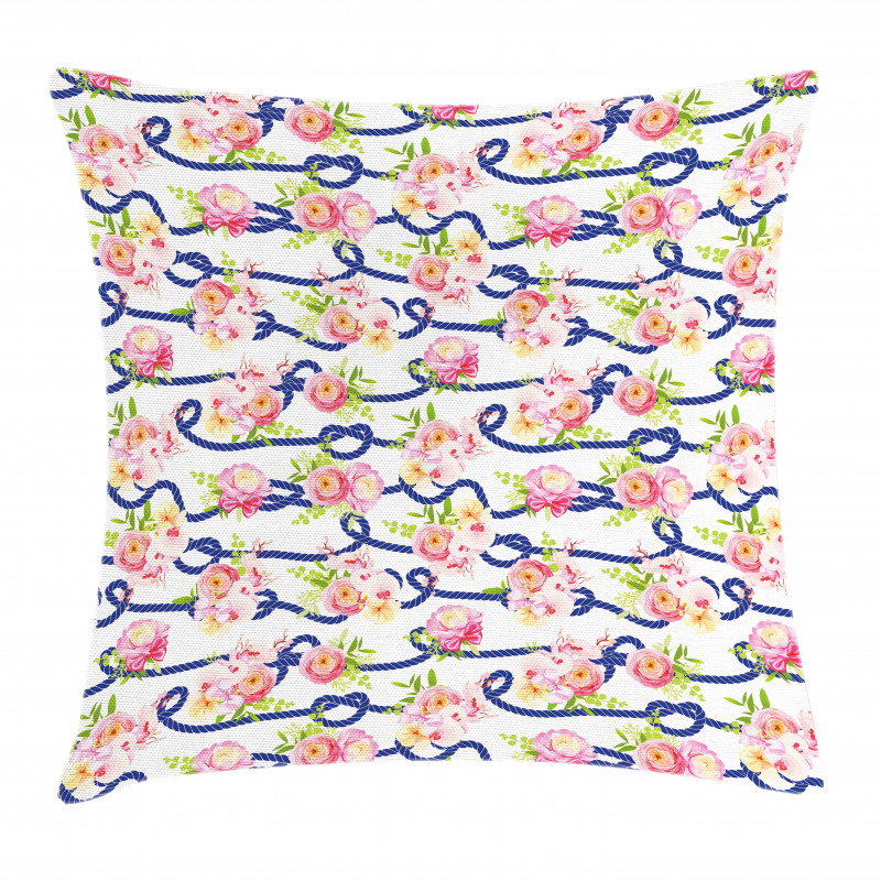 Marine Floral Pillow Cover