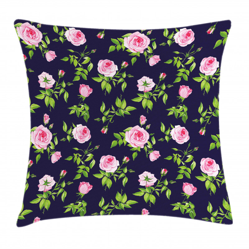 Vintage Roses Buds Pillow Cover