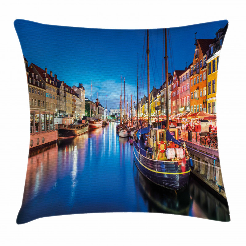 Nyhavn Canal Copenhagen Pillow Cover
