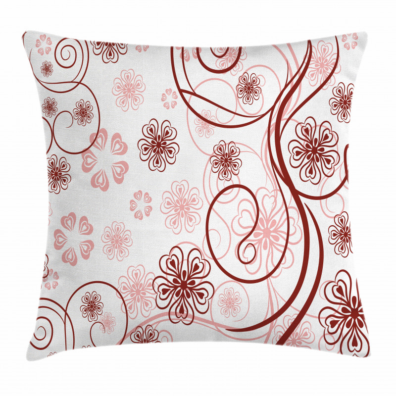 Flowers Bold Lines Pillow Cover