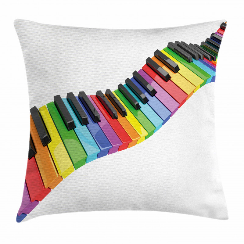 Vibrant Keyboard Arts Pillow Cover