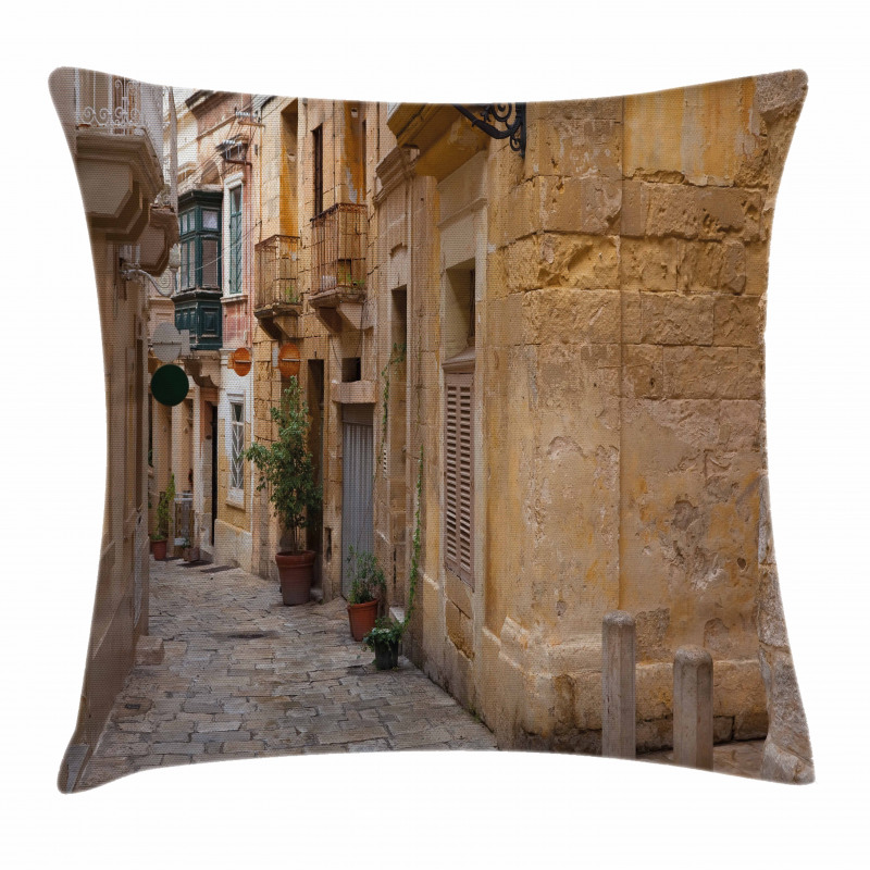Old Narrow Street Town Pillow Cover