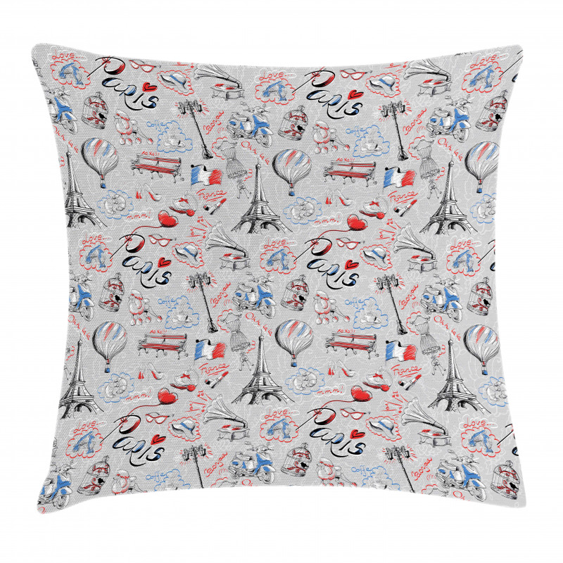 France City of Love Pillow Cover