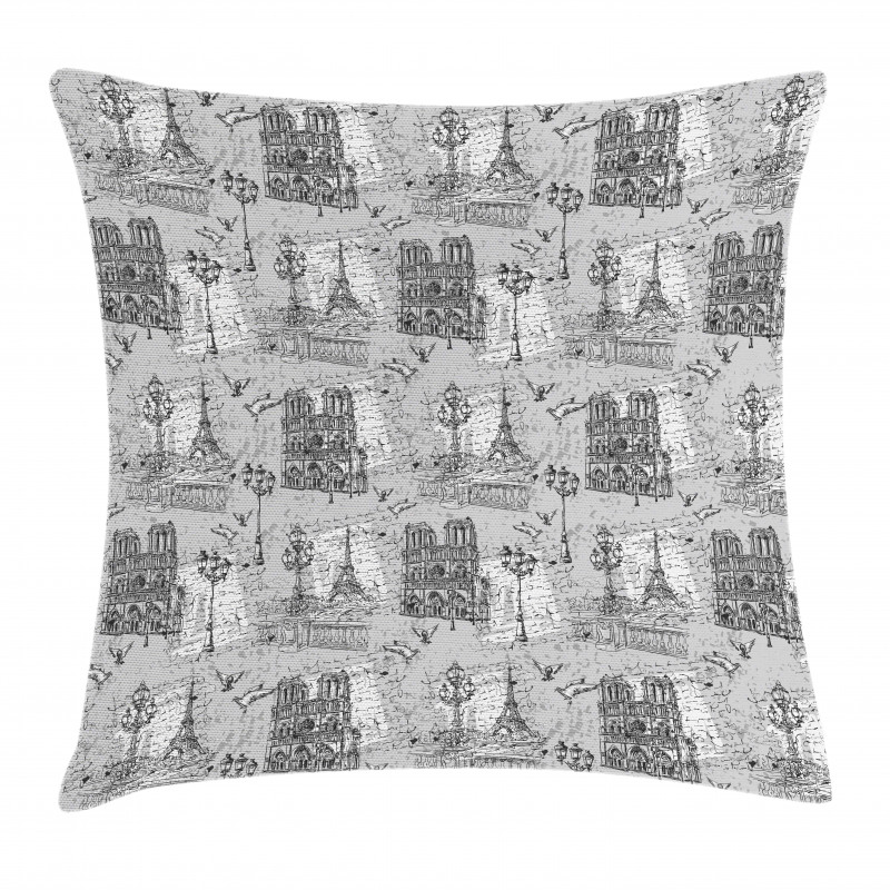 Seine River Notre Dame Pillow Cover