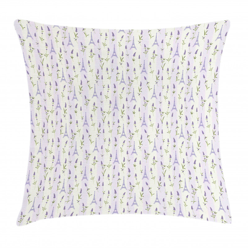 Lavender Eiffel Pastel Pillow Cover