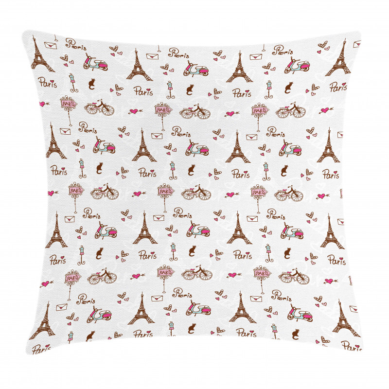 City of Love and Fashion Pillow Cover