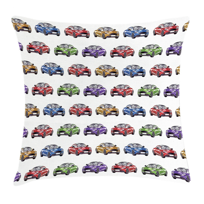 Colorful Fast Sports Car Pillow Cover