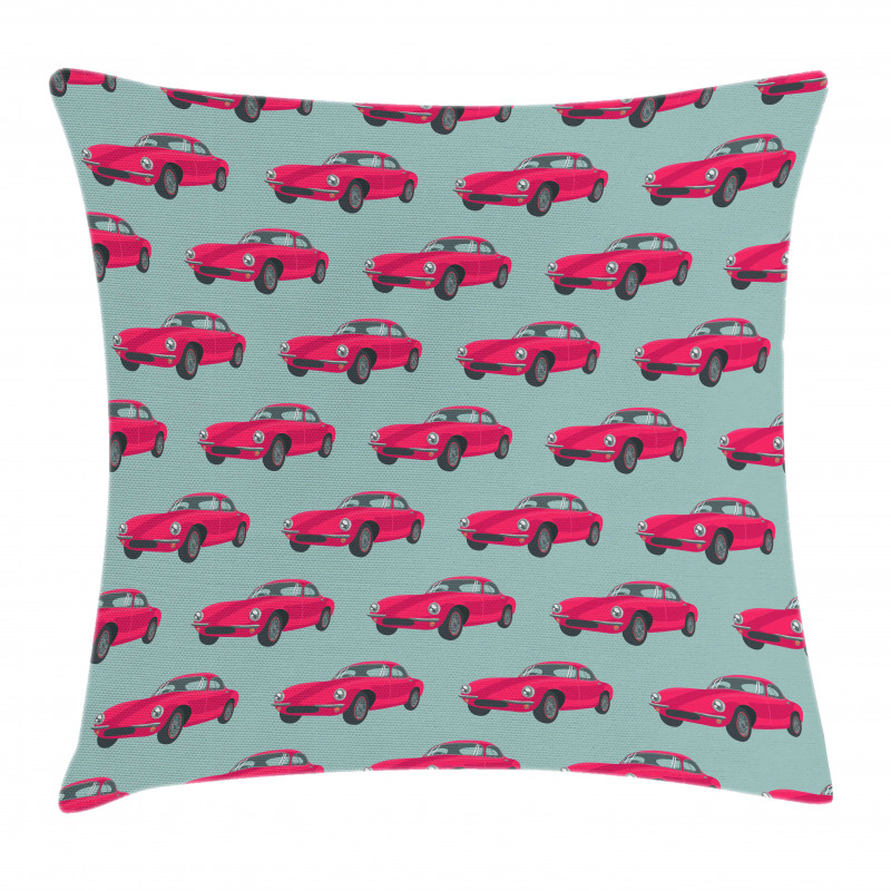 Retro Vehicle from Sixties Pillow Cover