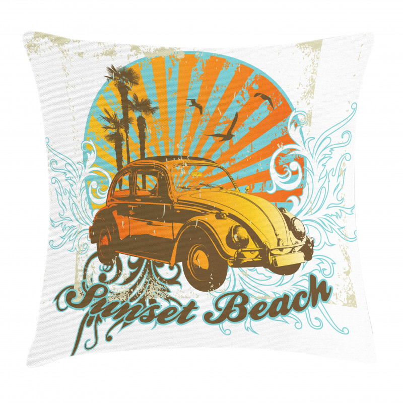 Summer Season Design Car Pillow Cover