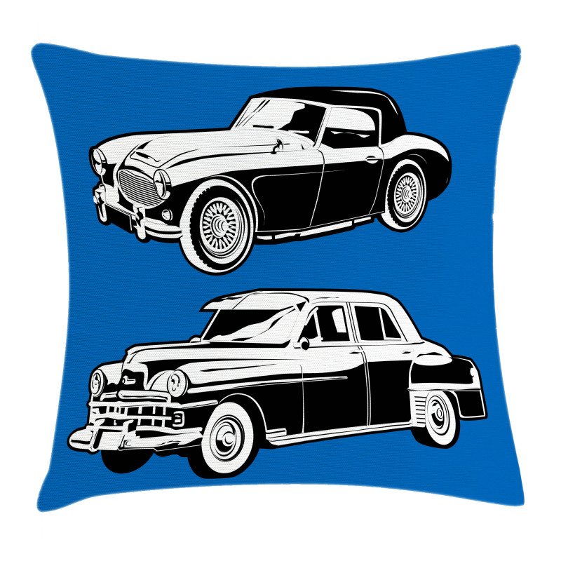 Black and White Vehicle Pillow Cover