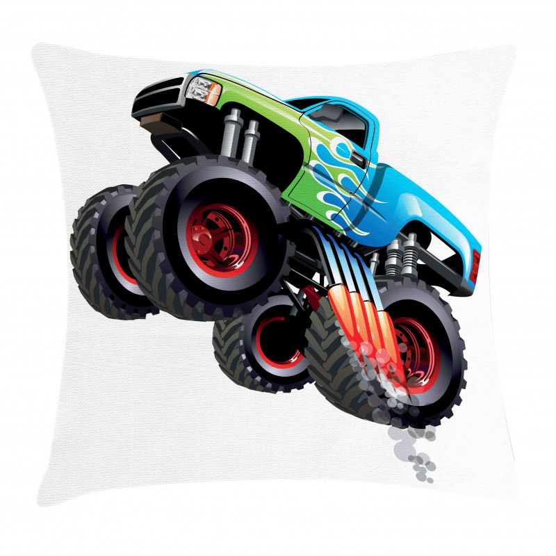 Monster Truck Cool Cartoon Pillow Cover