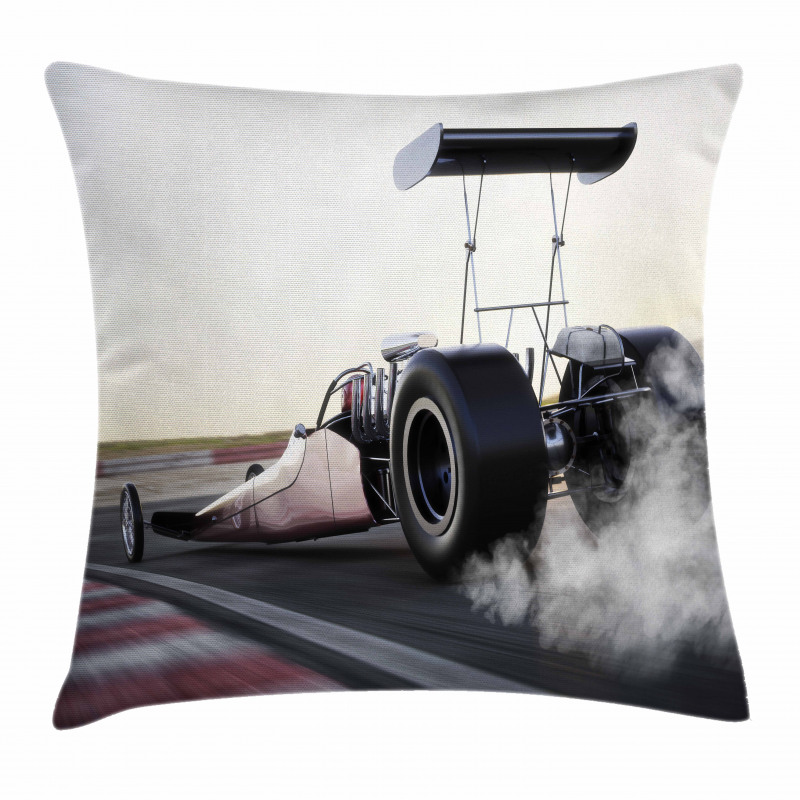 Dragster Racign down Track Pillow Cover