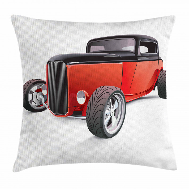 Nostalgic American Wheels Pillow Cover