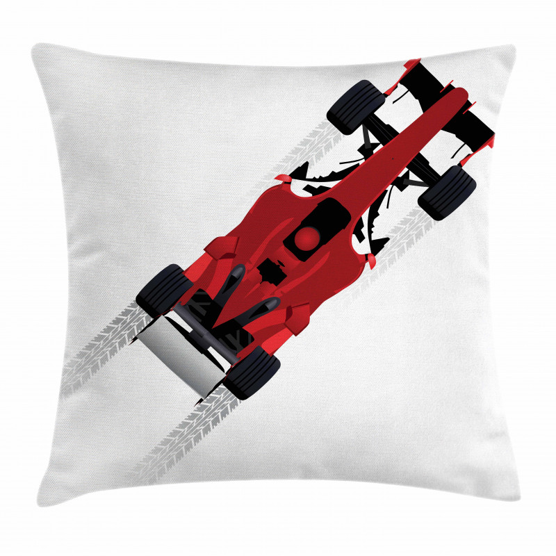 Formula Car on Speedway Pillow Cover