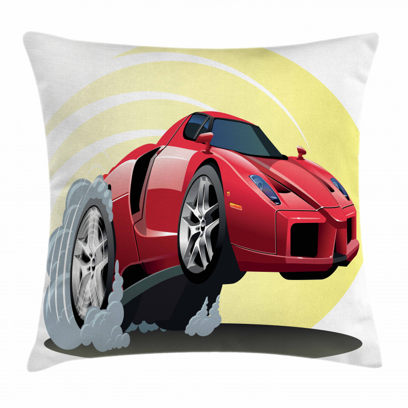 Cartoon Vehicle Powerful Pillow Cover