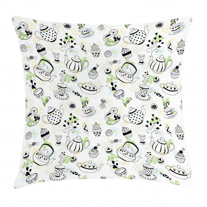 Doodle Hearts Pillow Cover