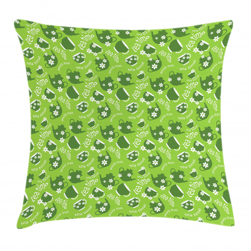 Tea Time Daisy Blooms Pillow Cover