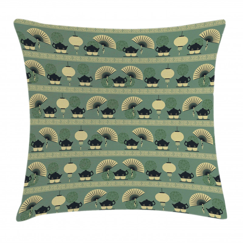 Chinese Culture Tea Pillow Cover