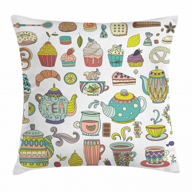 Coffee and Dessert Pillow Cover