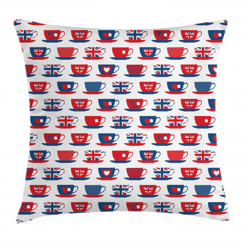 Britain Teacups Pillow Cover