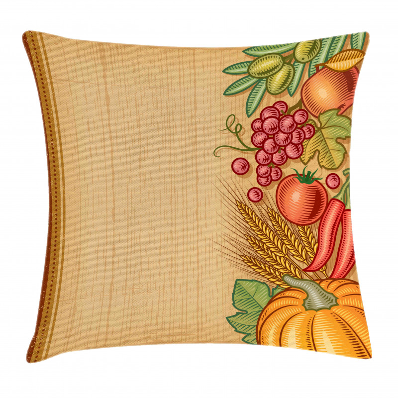 Retro Seasonal Frame Pillow Cover