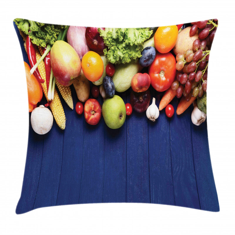 Organic Fresh Fruits Pillow Cover