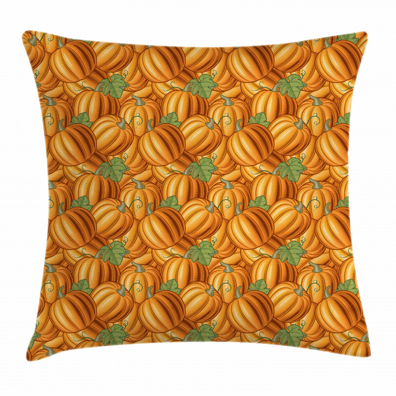 Vibrant Colored Pumkins Pillow Cover