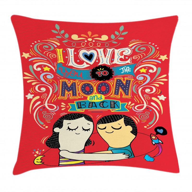 Couple Hug Oriental Pillow Cover