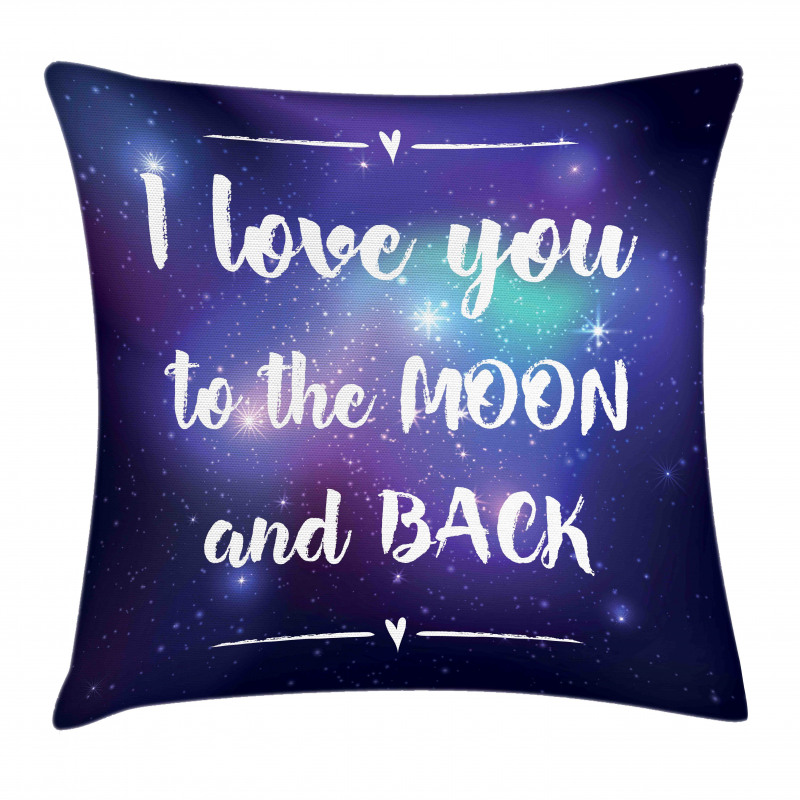 Outer Space Phrase Pillow Cover