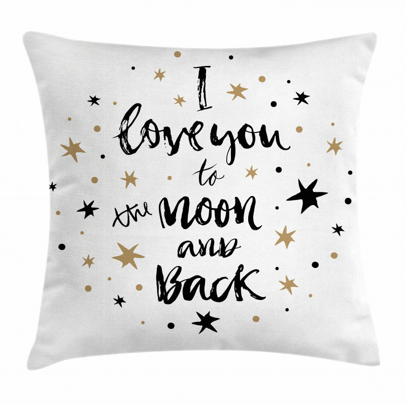 Words Stars Modern Pillow Cover