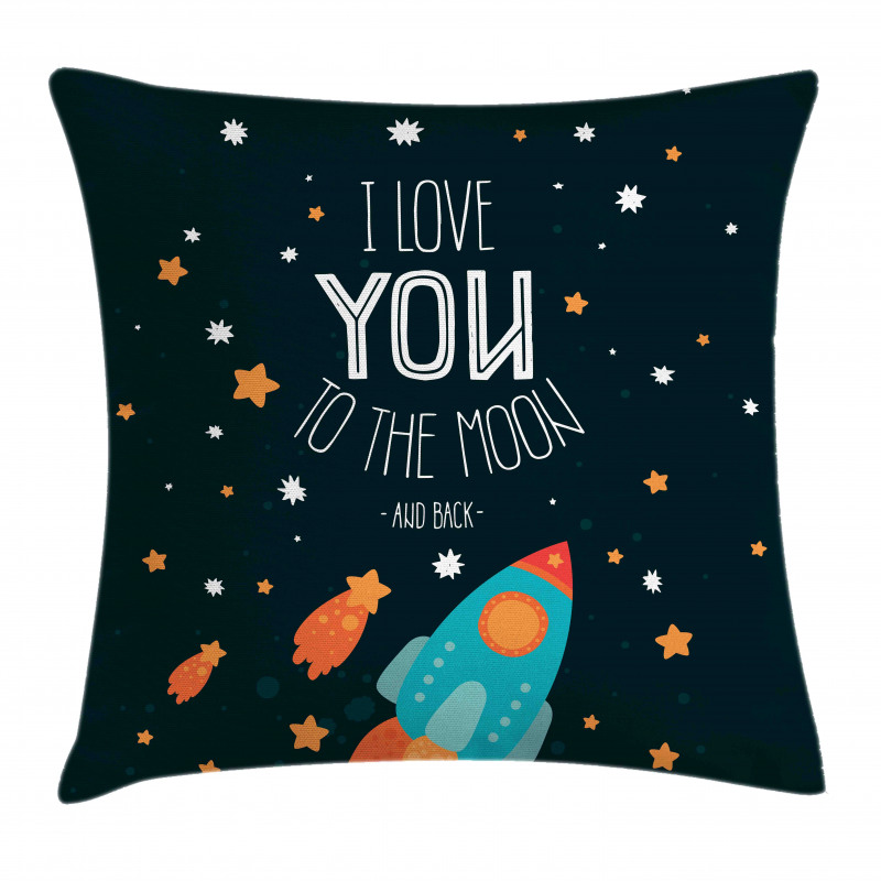 Rocket Cosmic Love Pillow Cover