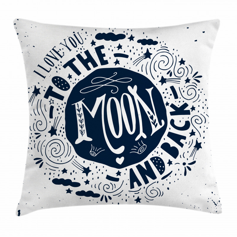 Happy Words Comet Pillow Cover