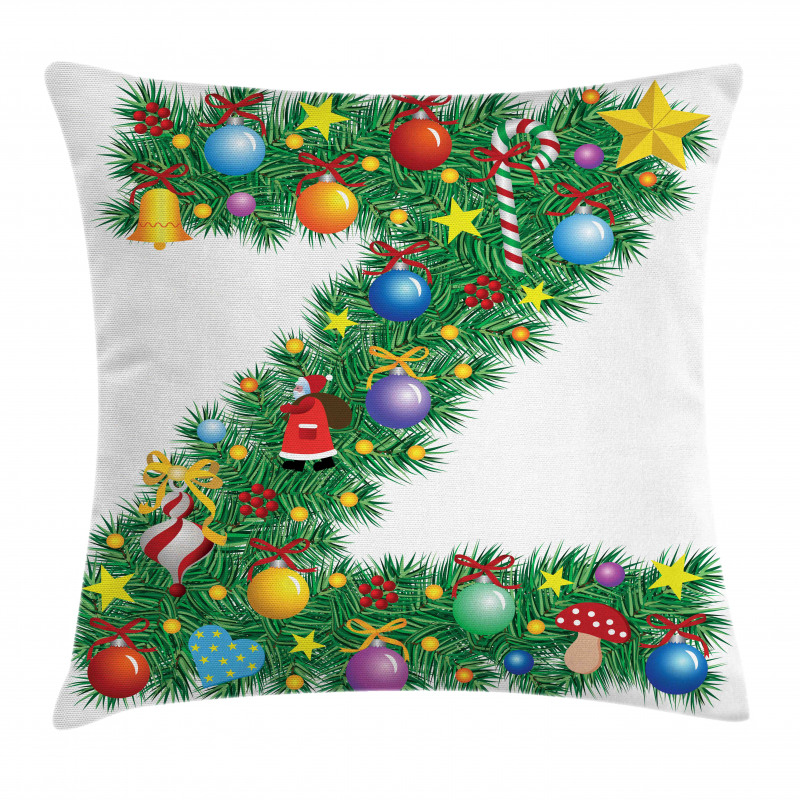 Traditional Font Xmas Pillow Cover