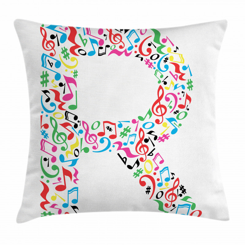 Cool and Musical Font Pillow Cover