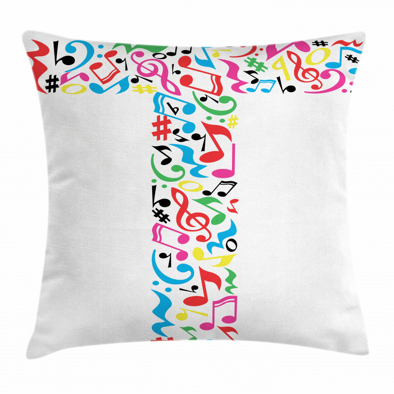 Uppercase Musical Art Pillow Cover