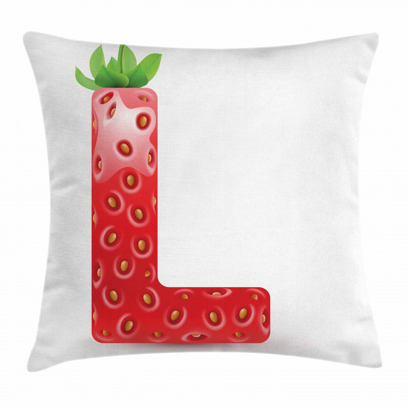 Ripe Strawberry Letter Pillow Cover