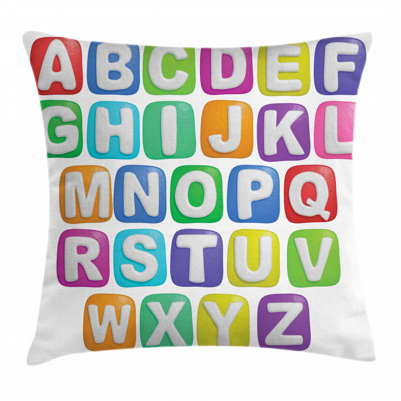Colorful Alphabet Set Pillow Cover