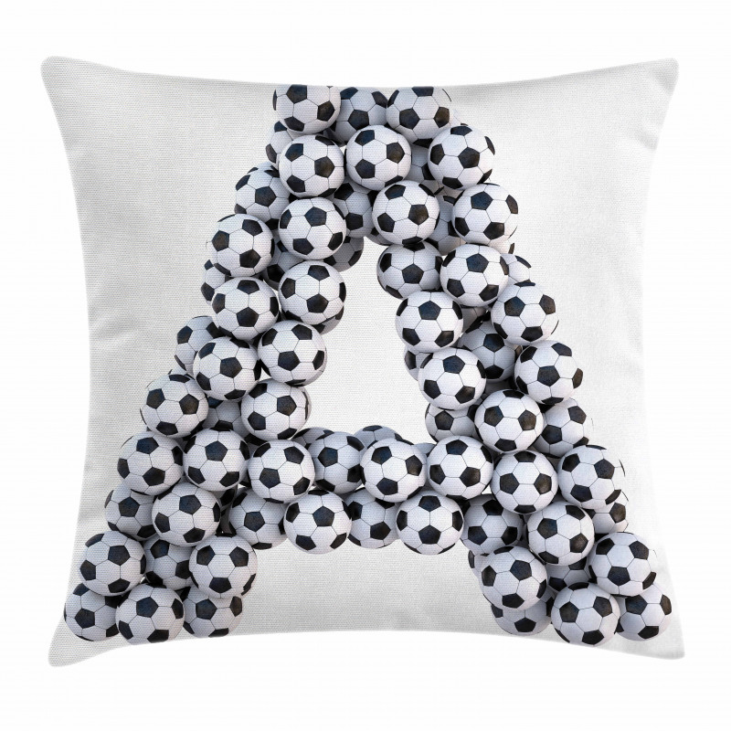 Soccer Balls Capital Pillow Cover