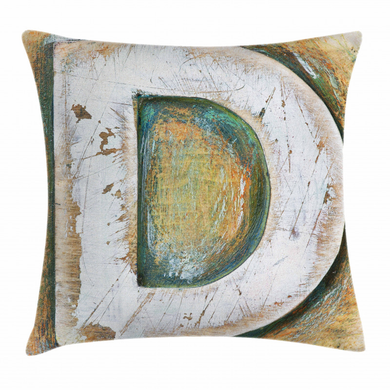 Rustic Initials Grunge Pillow Cover